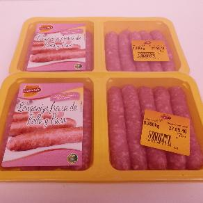 SALCHICAS  FRECAS   POLLO Y PAVO   ( producto fresco )    peso  3,90 gr.  producto de 1ª calidad