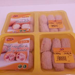 CROQUETAS  DE   BACALADO     ( producto fresco )     peso  3,80 gr.  producto de 1ª calidad