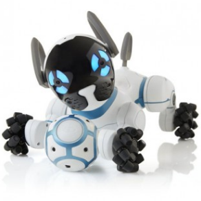 Perro Robótico Chip.   Cachorro de bulldog robótico con reconocimiento de voz y sensores táctiles