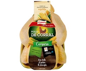 Pollo de corral auténtico Coren entero  - 1 unidad, 2 - 2,3 kg aprox.