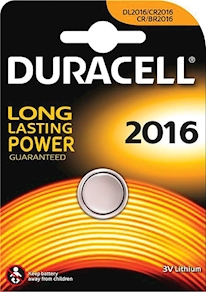 Pila de boton Duracell Long Lasting Power Dl2016/Br2016, 1 unidad