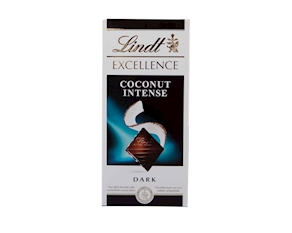 Chocolate Lindt Excellence Coconut Intense Dark, 100 gramos