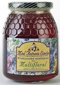 Miel ecológica multifloral Antonio Simón, 500 gramos