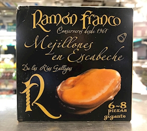 Mejillones en escabeche RAMÓN FRANCO. 7/10 piezas 115g