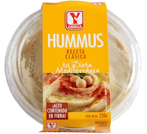 Hummus, 220 gramos - sin gluten