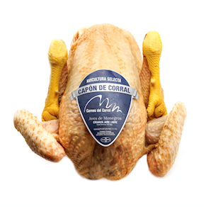 Capón de Los Monegros Criado en Libertad. 3,5 Kg. Aprox