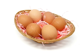 Huevos de granja.  Tamaño XL. Media docena