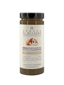 Crema de setas con champiñon, boletus y seta shiitake ecológica